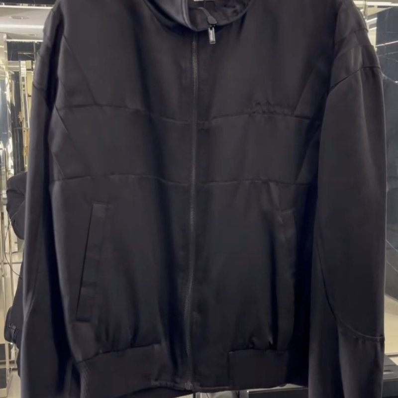 [全新][附收據] ysl teddy 外套 satin 絲 飛行 夾克 saint laurent 胸口logo刺繡-0