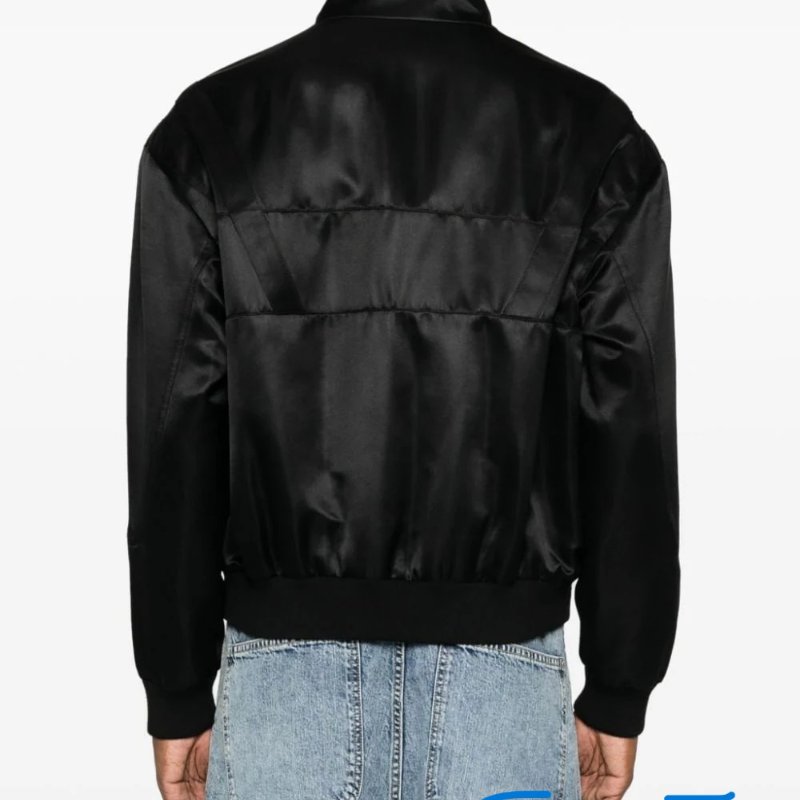 [全新][附收據] ysl teddy 外套 satin 絲 飛行 夾克 saint laurent 胸口logo刺繡-9