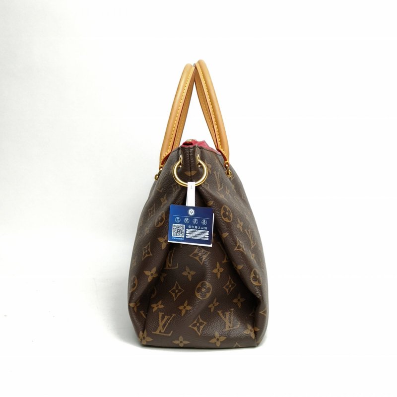 LOUIS VUITTON Pallas傳奇大號老花PVC金扣2014肩背包-1