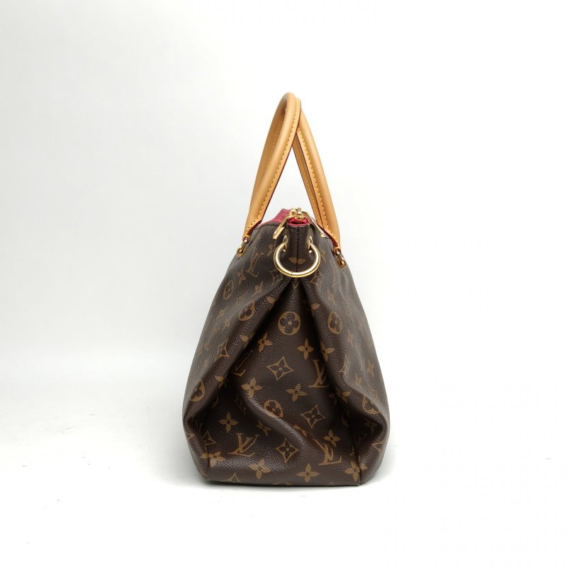 LOUIS VUITTON Pallas傳奇大號老花PVC金扣2014肩背包-3