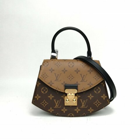 LOUIS VUITTON Tilsitt扇形扇子包拼色PVC金扣晶片老花肩背包