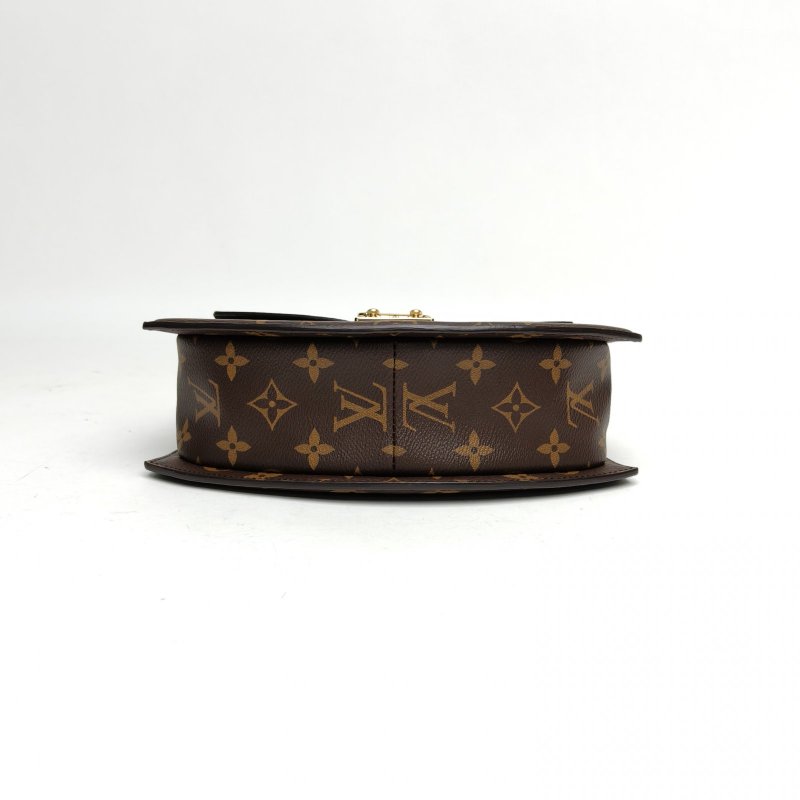 LOUIS VUITTON Tilsitt扇形扇子包拼色PVC金扣晶片老花肩背包-4