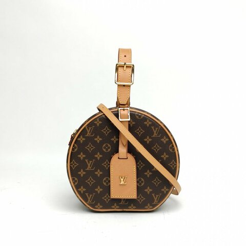 LOUIS VUITTON PETITEBOITECHAPEAU硬圓餅中號老花PVC肩背包