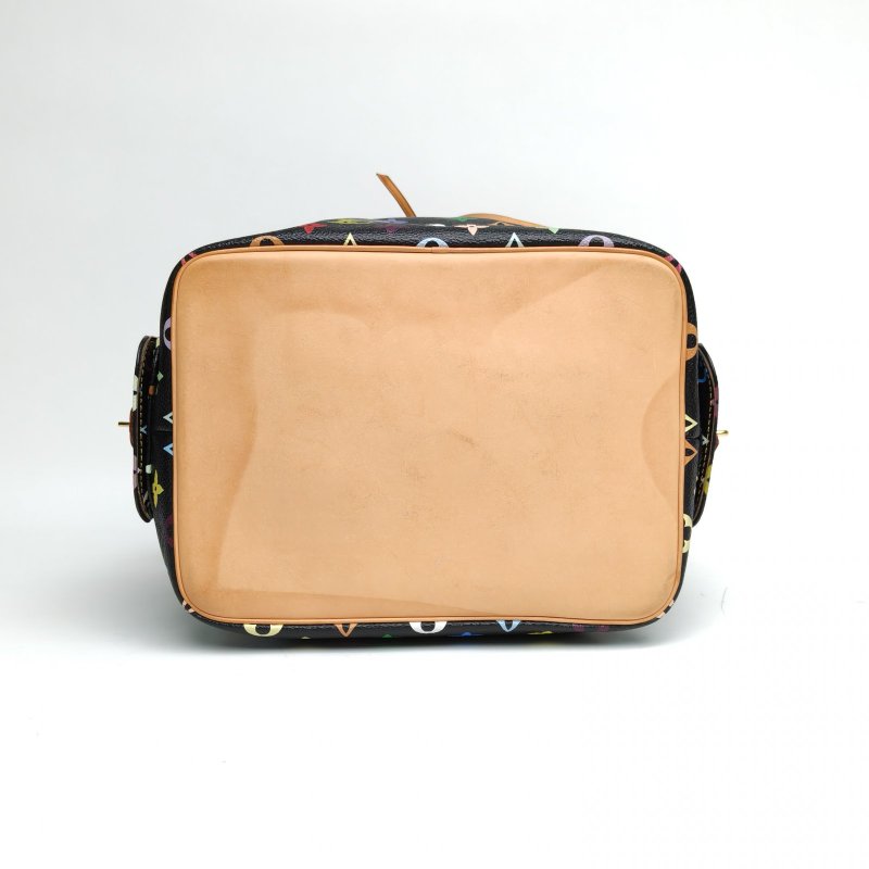 LOUIS VUITTON 中古水桶包黑三彩PVC金扣2011肩背包-4