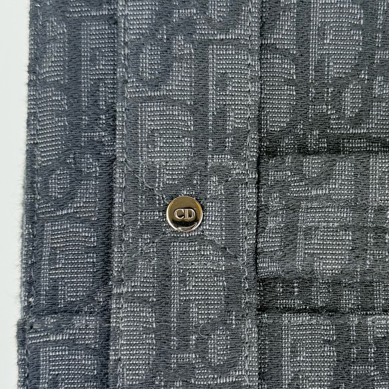 Dior 郵差包 黑色 緹花帆布 肩背包-7