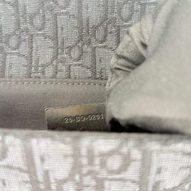 Dior 郵差包 黑色 緹花帆布 肩背包-9