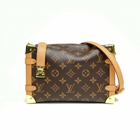 LOUIS VUITTON SideTrunk軟盒子包大號老花PVC晶片肩背包