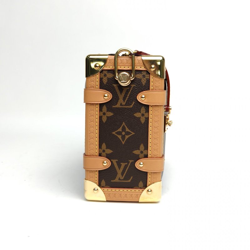 LOUIS VUITTON SideTrunk軟盒子包大號老花PVC晶片肩背包-3