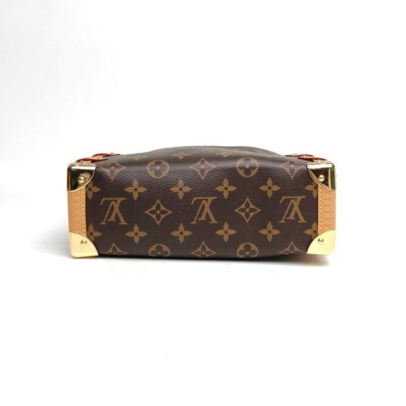LOUIS VUITTON SideTrunk軟盒子包大號老花PVC晶片肩背包-4
