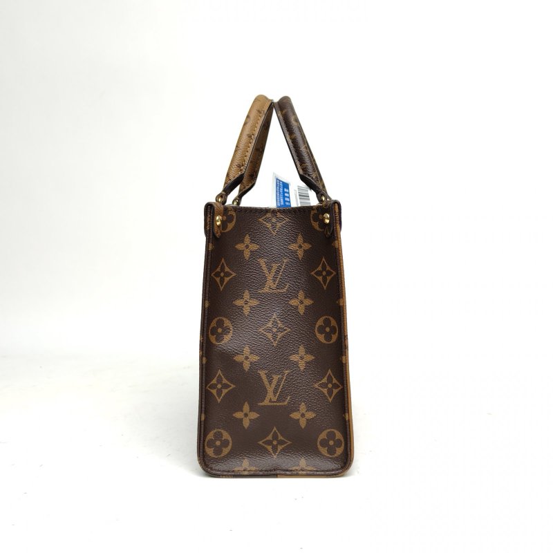 LOUIS VUITTON Onthego小號二合一寬肩帶老花PVC金扣晶片肩背包-1