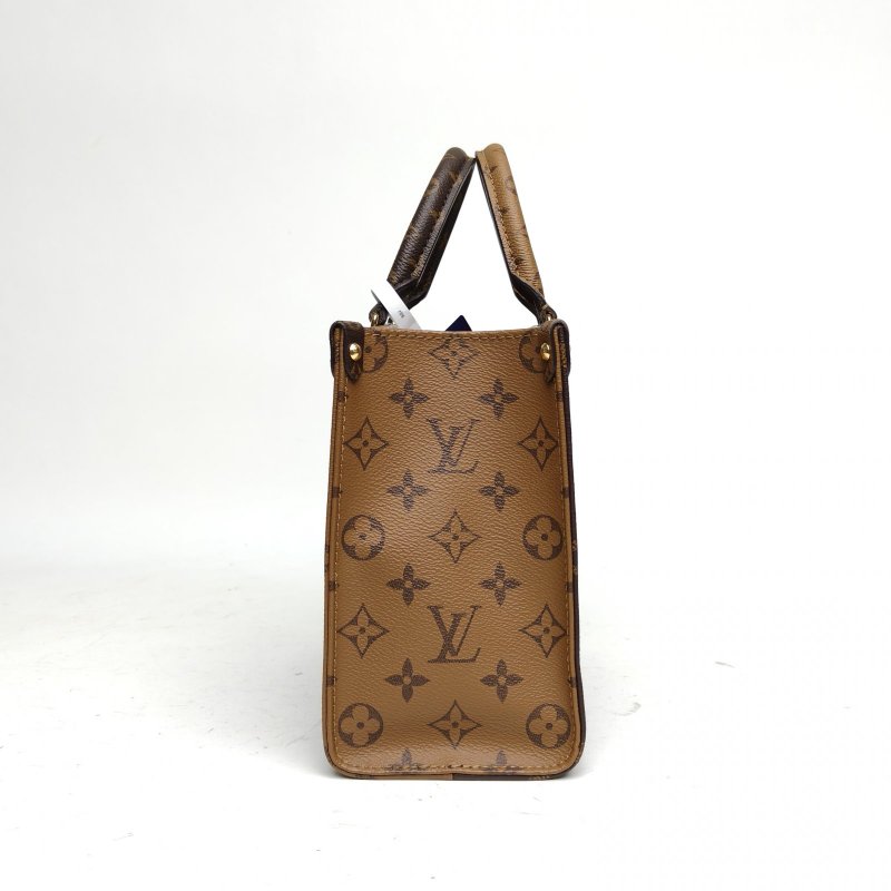 LOUIS VUITTON Onthego小號二合一寬肩帶老花PVC金扣晶片肩背包-3