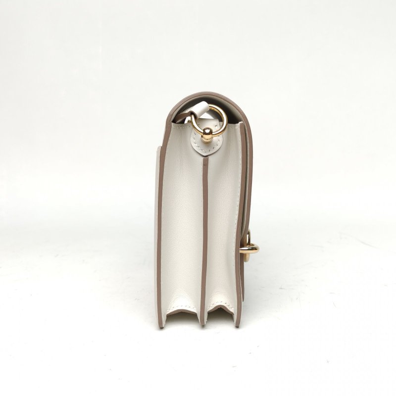 HERMES Roulis豬鼻子19奶灰色Swift皮B刻金扣肩背包-3