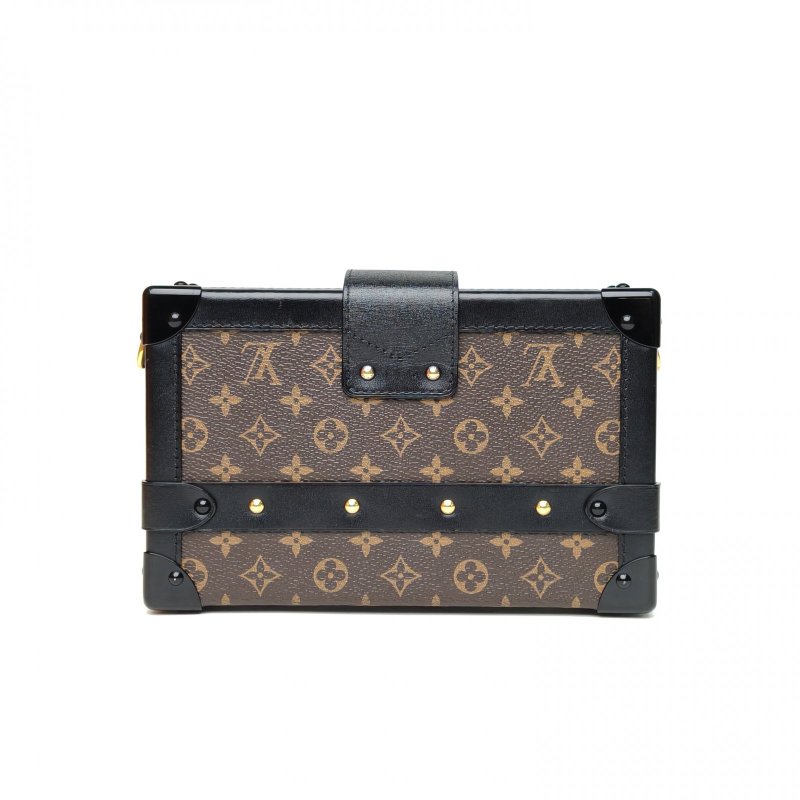 LOUIS VUITTON PETITEMALLE月光寶盒老花PVC金扣2016肩背包-2