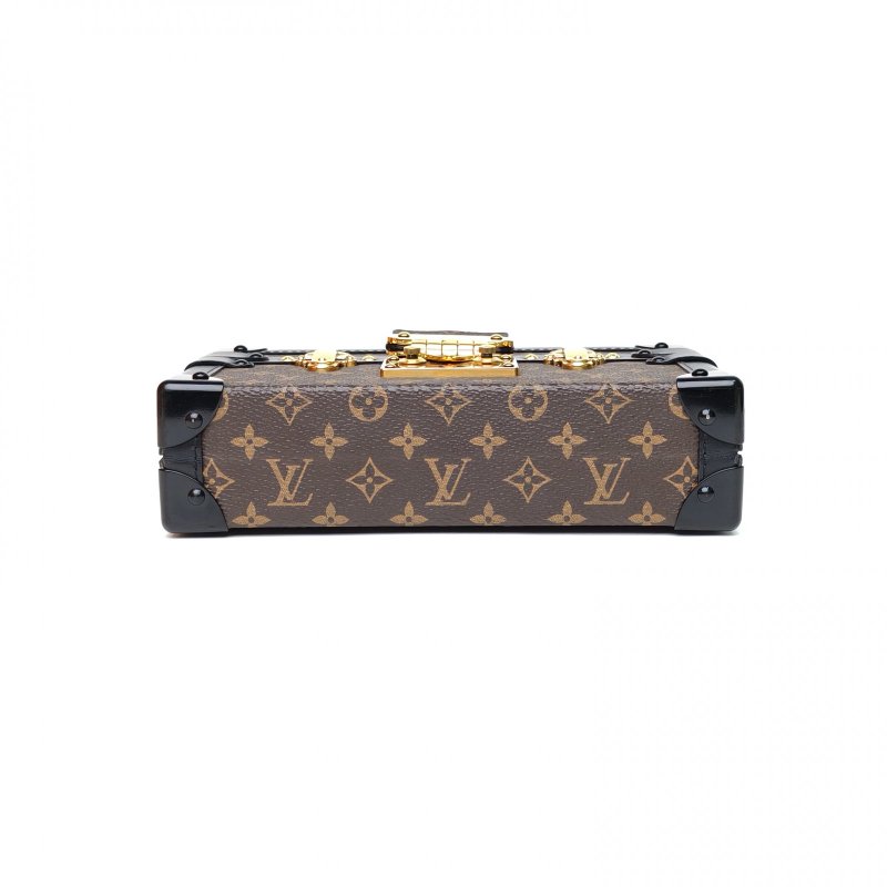 LOUIS VUITTON PETITEMALLE月光寶盒老花PVC金扣2016肩背包-4