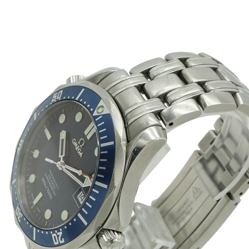 歐米茄海馬系列同軸天文台認證腕錶，300公尺防水，藍色錶盤，男士自動機械腕錶 2220.80-6