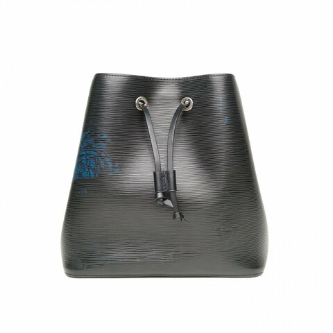 LOUIS VUITTON NÉONOÉ水桶包中6黑色EPI水波紋牛皮銀扣2017肩背包