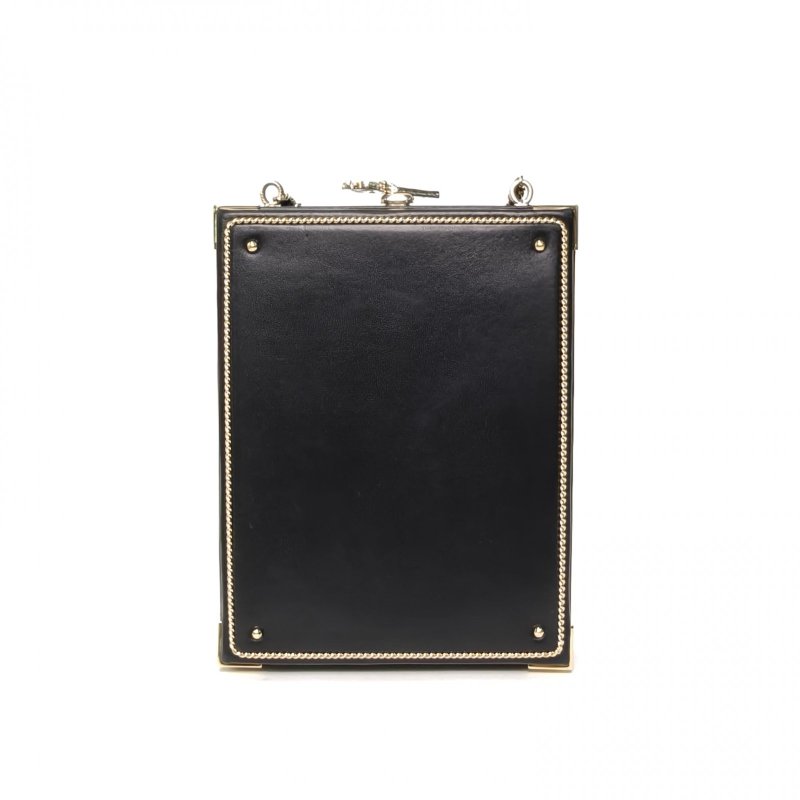 CHANEL 黑色羊皮24開金扣cocoritz門牌號秀款鏈條包肩背包-2