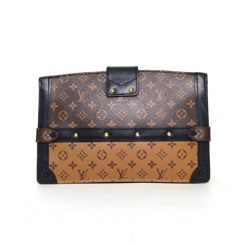 LOUIS VUITTON TrunkClutch軟盒子包拼色PVC晶片肩背包-2
