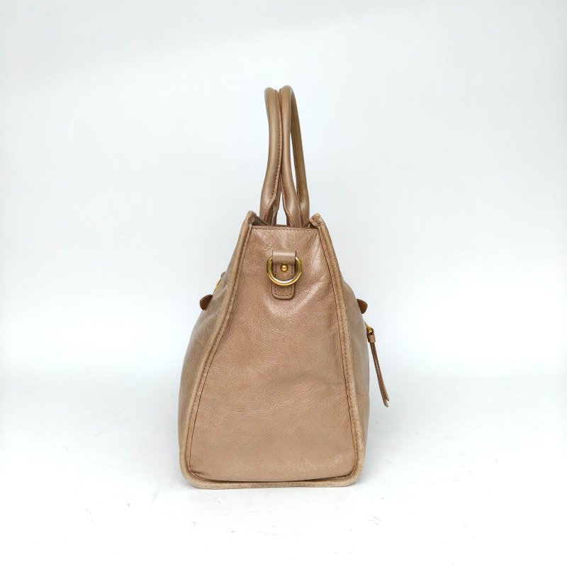 MIU MIU 駝色羊皮單肩包肩背包-1