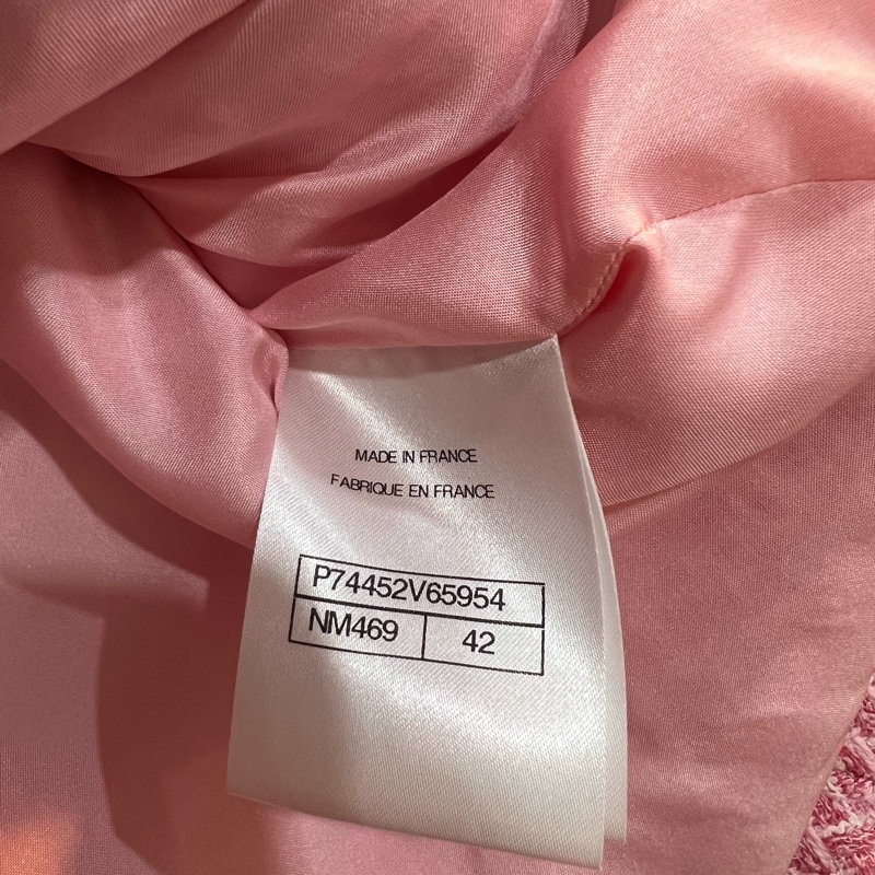 Chanel 香奈兒粉色格紋短裙（離櫃全新品）-3