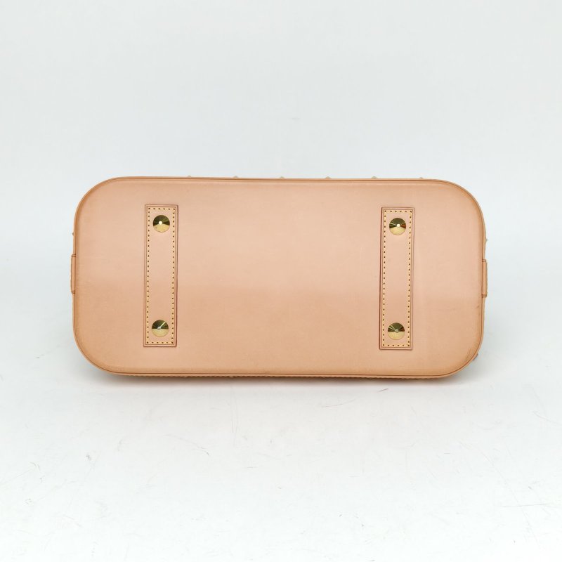 LOUIS VUITTON 白三彩PVC2011中古貝殼手提包肩背包-4