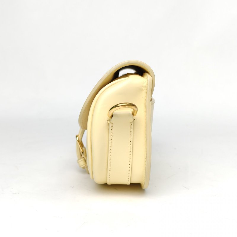 DIOR DiorBobbyEast-West黃色牛皮金扣2021肩背包-1