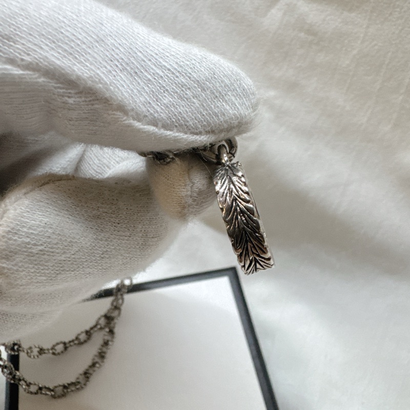 二手正品Gucci Interlocking G純銀雕花項鍊 Gucci項鍊 Gucci長鏈 Gucci配件-13