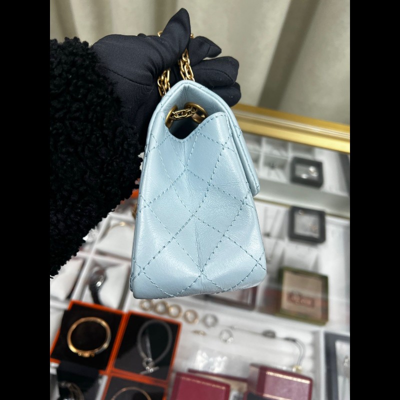 Chanel 2.55大mini
淡藍色-2
