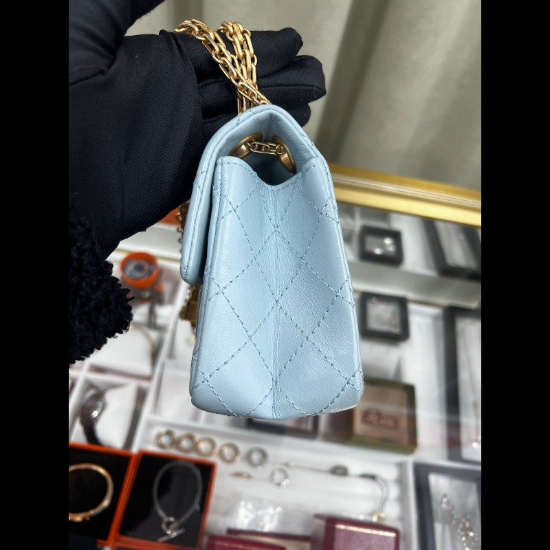 Chanel 2.55大mini
淡藍色-3
