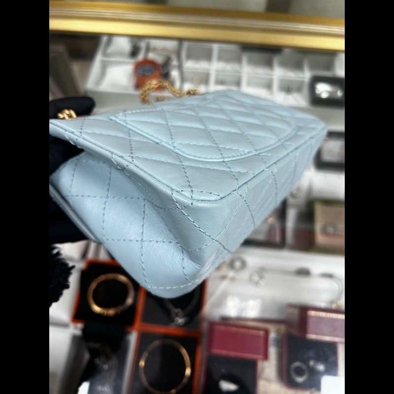 Chanel 2.55大mini
淡藍色-6
