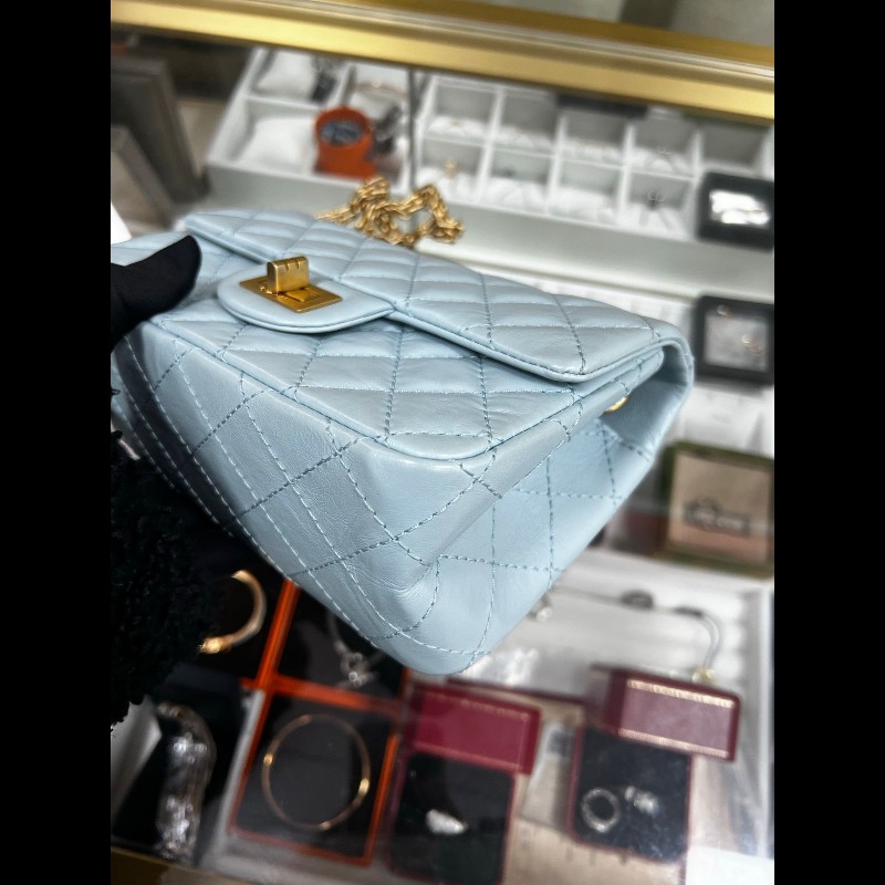 Chanel 2.55大mini
淡藍色-7