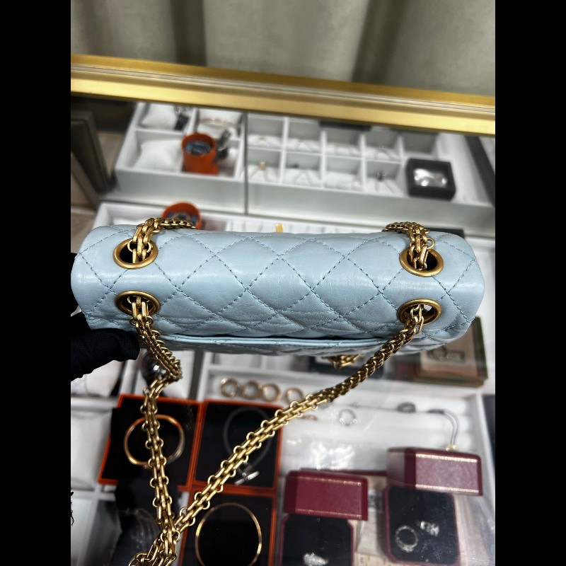 Chanel 2.55大mini
淡藍色-9