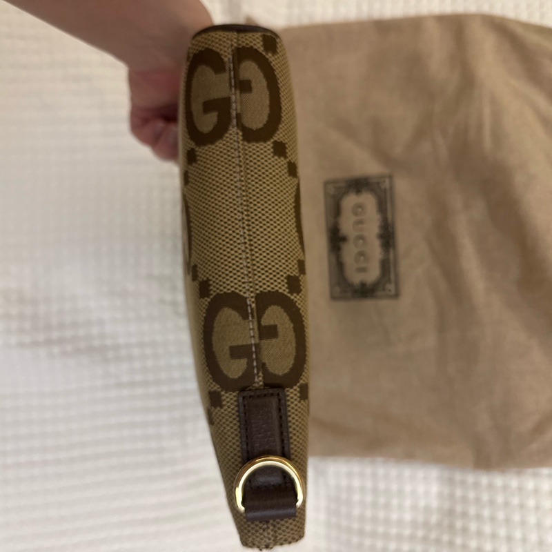 Gucci jumbo gg 緹花 郵差包 斜背 手拿包 兩用-2
