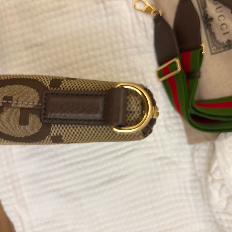 Gucci jumbo gg 緹花 郵差包 斜背 手拿包 兩用-14