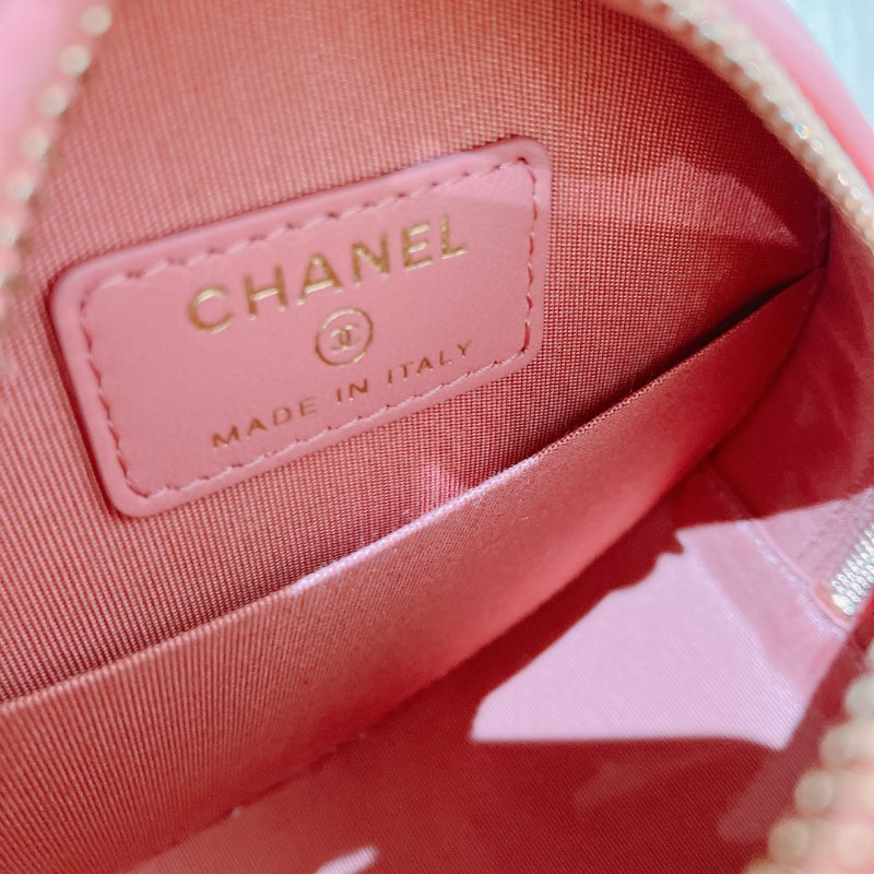 TK2035	 香奈兒 粉色 迷利包 Chanel Pink X GHW  Lambskin Round CC Top Handle Bag-21