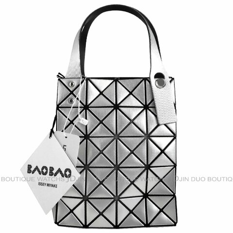 金鐸精品~2519 ISSEY MIYAKE三宅一生 BAO BAO幾何拼接圖案金屬亮銀面迷你手提包 全新品