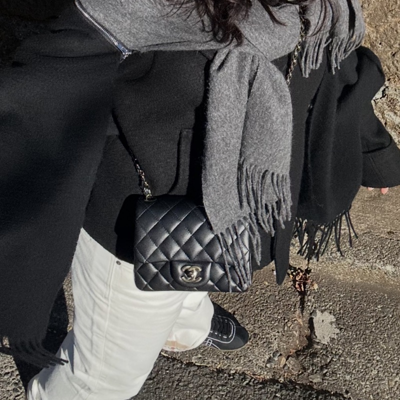 CHANEL香奈兒黑金Leboy25方胖子菱格紋🏵️全新有購證-8