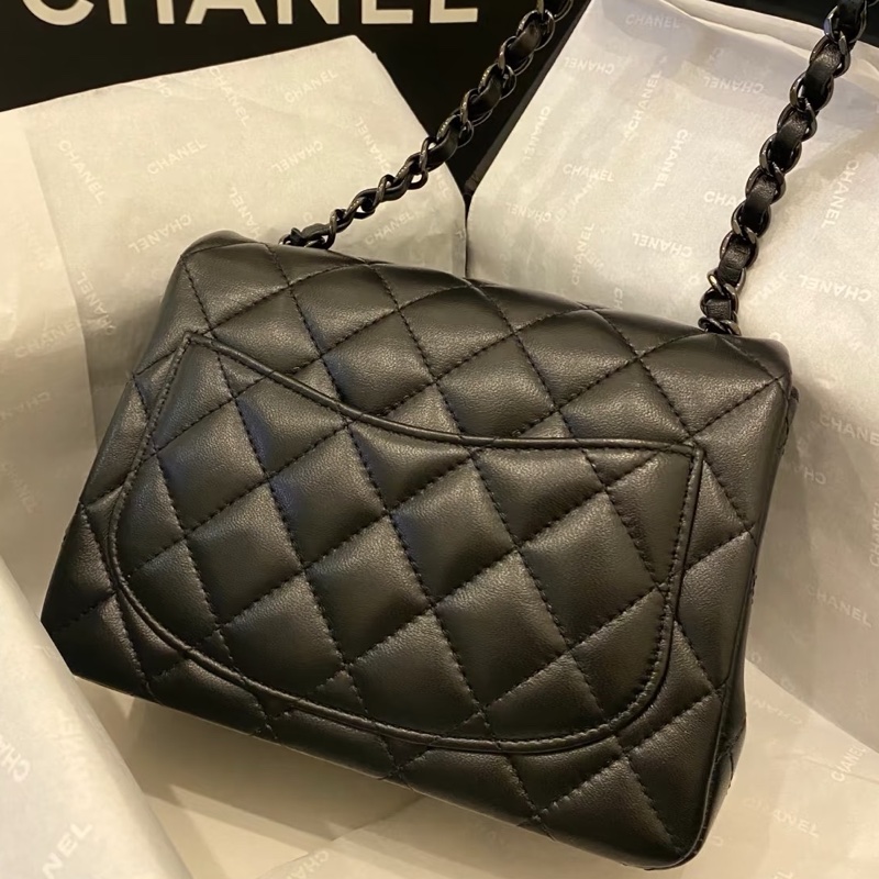 CHANEL香奈兒黑金Leboy25方胖子菱格紋🏵️全新有購證-12