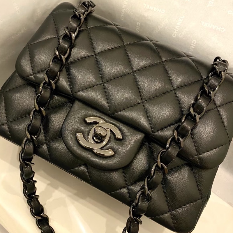 CHANEL香奈兒黑金Leboy25方胖子菱格紋🏵️全新有購證-13