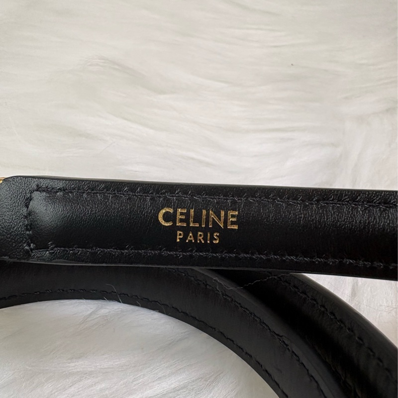 塞琳Celine 16緞面牛皮革小號手提肩背包 黑色-7