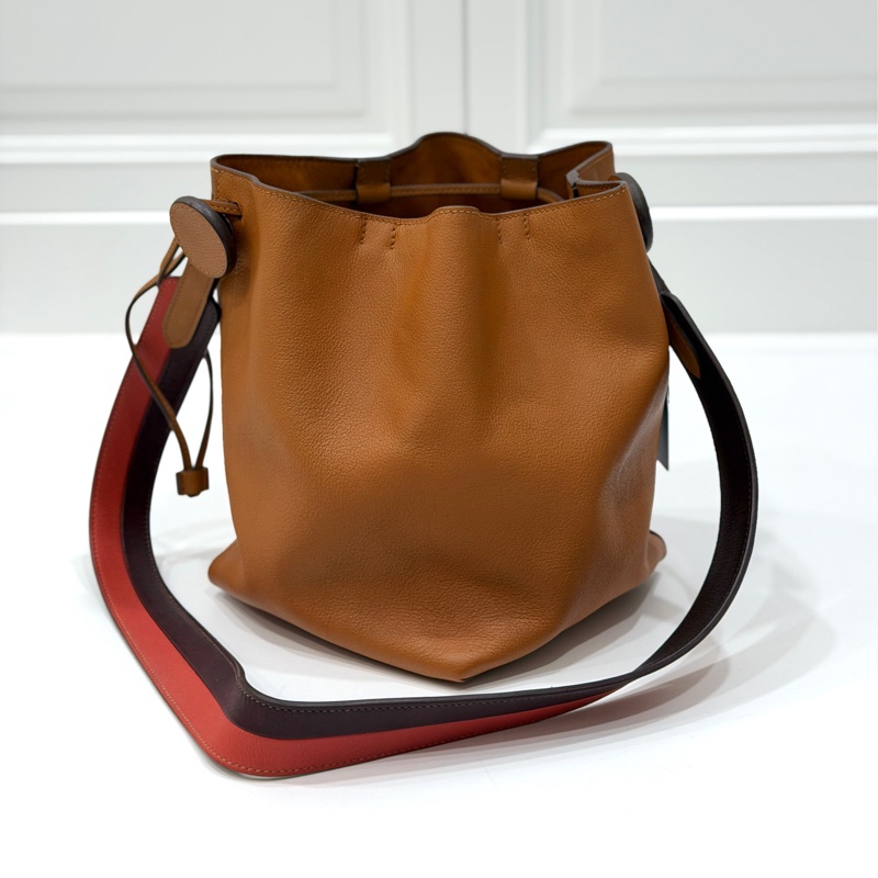 Hermes 愛馬仕 Licol 17 evercolor 棕色 水桶包 斜背包 肩背包 側背包-0