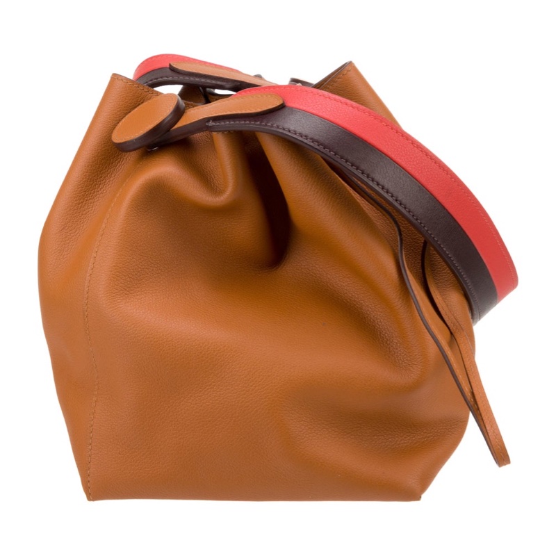 Hermes 愛馬仕 Licol 17 evercolor 棕色 水桶包 斜背包 肩背包 側背包-10