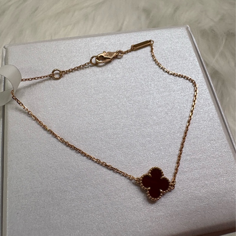 梵克雅寶Van Cleef & Arpels VCA Sweet Alhambra手鍊18K玫瑰金 紅玉髓-2