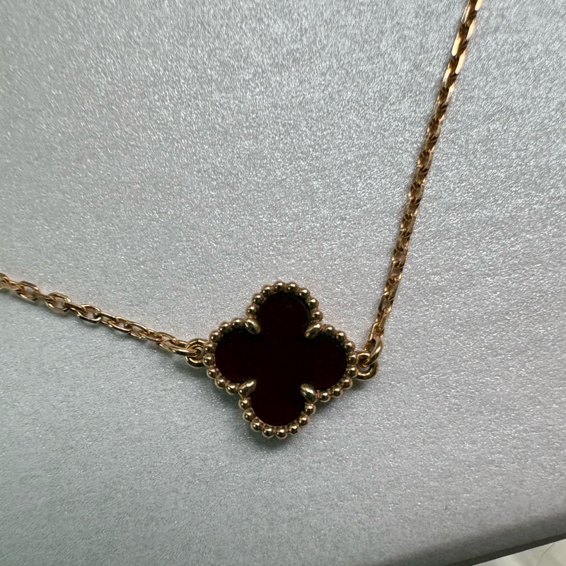 梵克雅寶Van Cleef & Arpels VCA Sweet Alhambra手鍊18K玫瑰金 紅玉髓-4