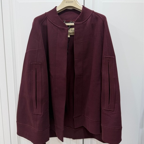 Burberry 勃艮第紅 披肩 斗篷 外套 罩衫