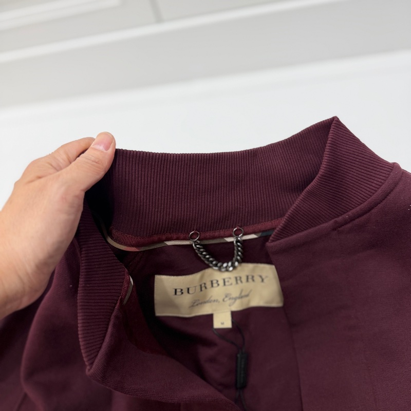 Burberry  勃艮第紅 披肩 斗篷 外套 罩衫-8