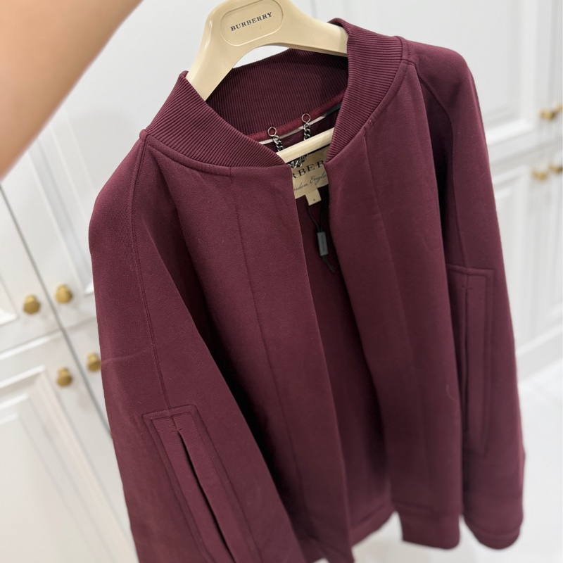 Burberry  勃艮第紅 披肩 斗篷 外套 罩衫-10