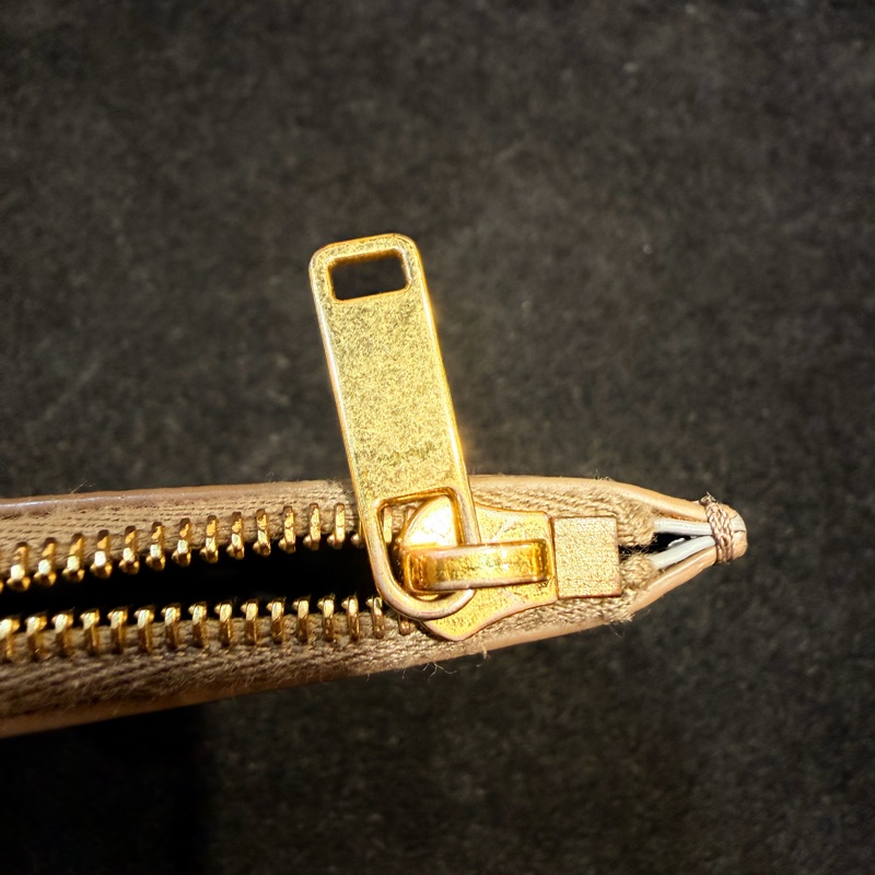 Celine L型大象灰拉鏈零錢包內裡淡藍色牛皮卡片夾二合一-25