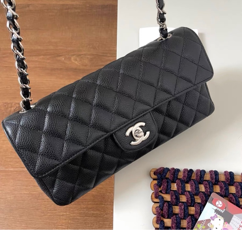 CHANEL CHAIN SHOULDER BAG 香奈兒中號法棍 荔枝牛-6