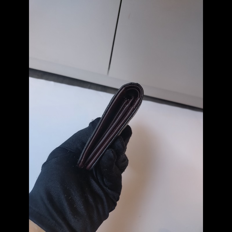 Chanel 黑荔枝皮菱格對開長夾-5